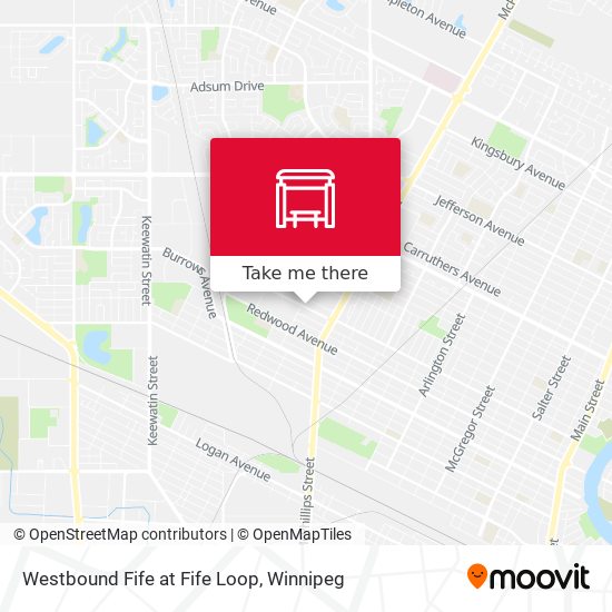 Westbound Fife at Fife Loop map