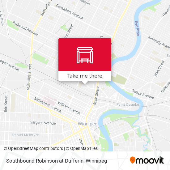 Southbound Robinson at Dufferin plan