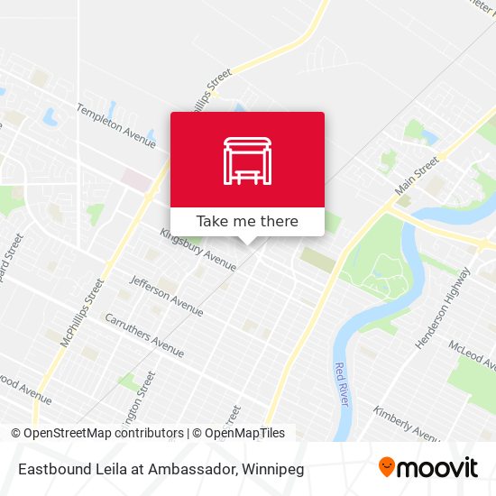 Eastbound Leila at Ambassador map