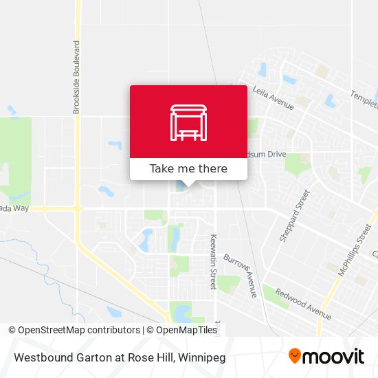 Westbound Garton at Rose Hill map