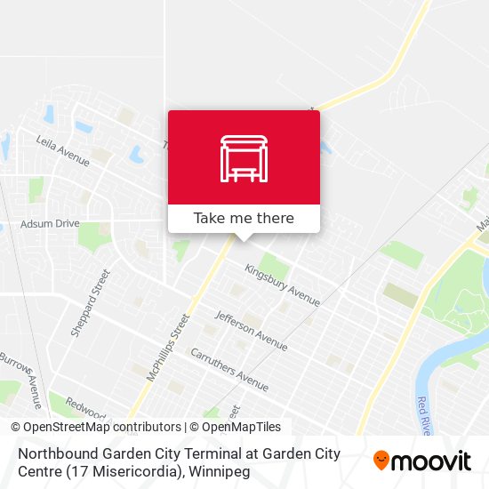 Northbound Garden City Terminal at Garden City Centre (17 Misericordia) plan