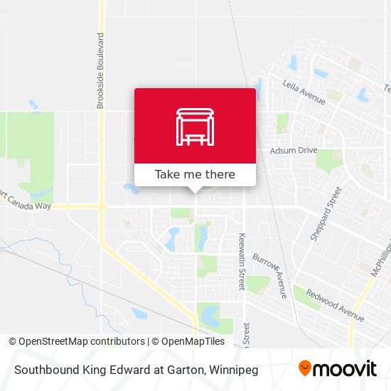 Southbound King Edward at Garton map