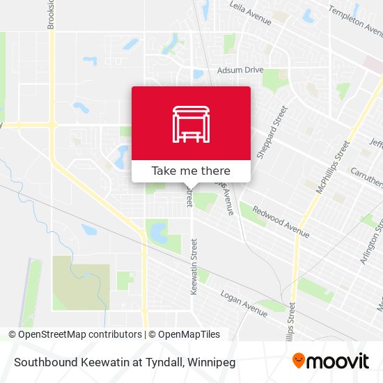 Southbound Keewatin at Tyndall plan