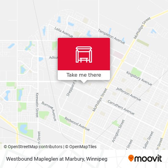 Westbound Mapleglen at Marbury plan