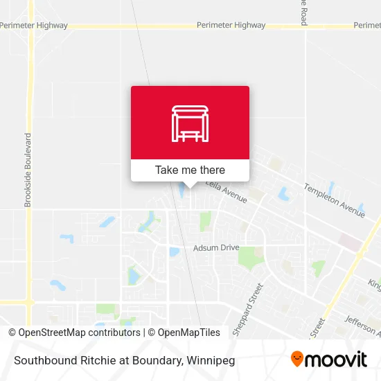Southbound Ritchie at Boundary plan