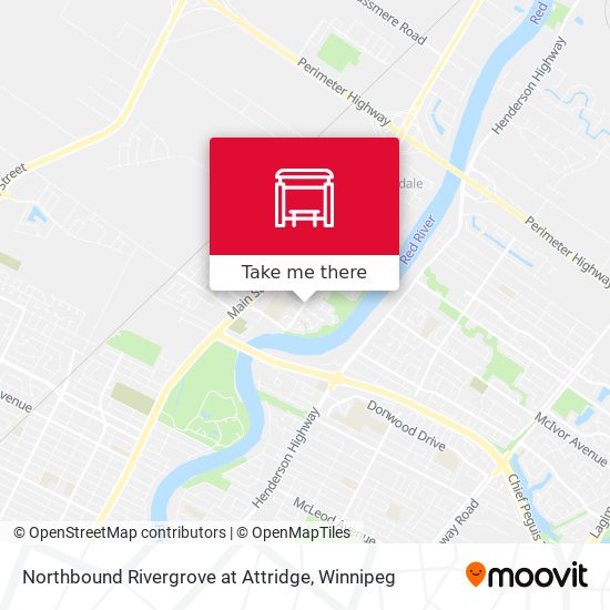 Northbound Rivergrove at Attridge map