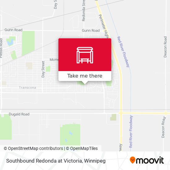 Southbound Redonda at Victoria map