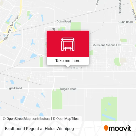 Eastbound Regent at Hoka map