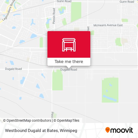 Westbound Dugald at Bates map