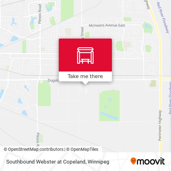 Southbound Webster at Copeland map