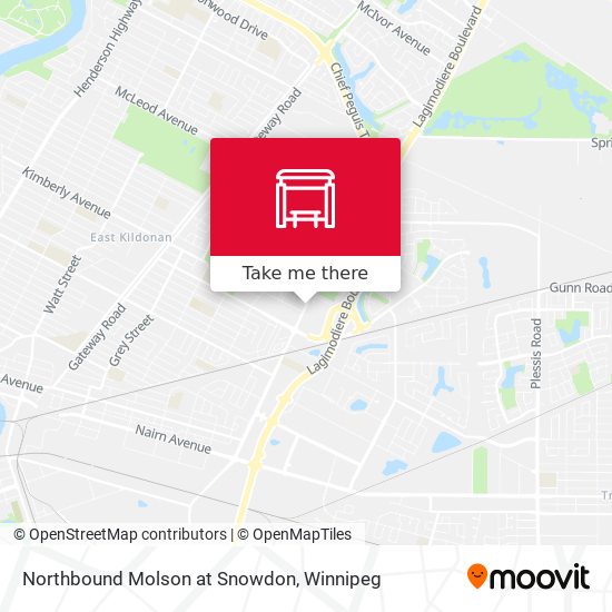 Northbound Molson at Snowdon plan