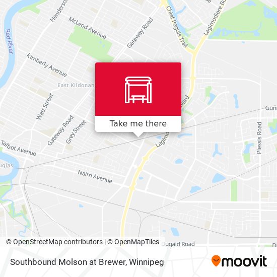 Southbound Molson at Brewer map