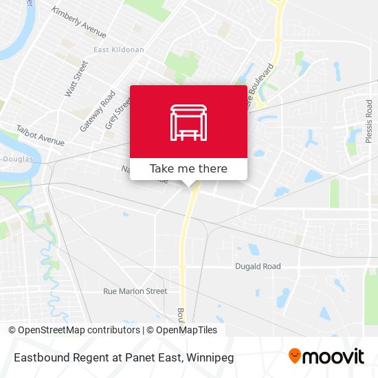 Eastbound Regent at Panet East map