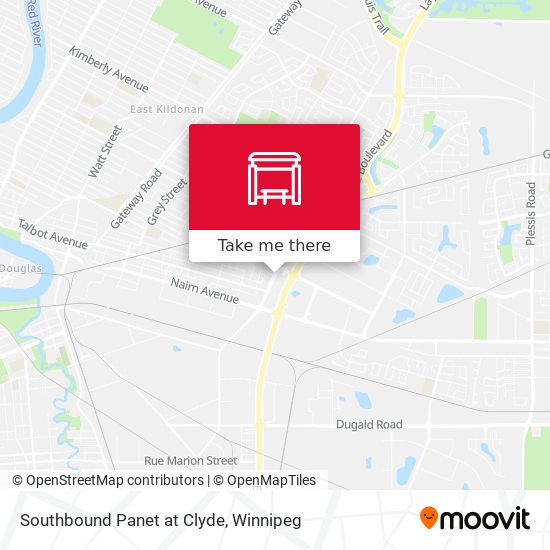 Southbound Panet at Clyde map