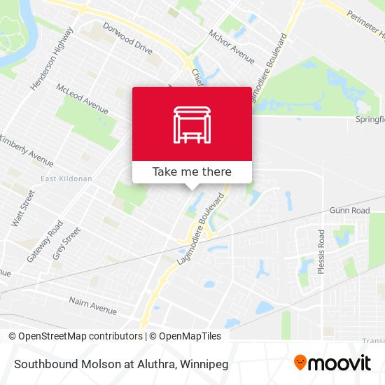 Southbound Molson at Aluthra map