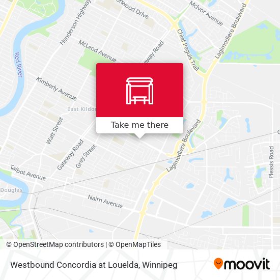 Westbound Concordia at Louelda map