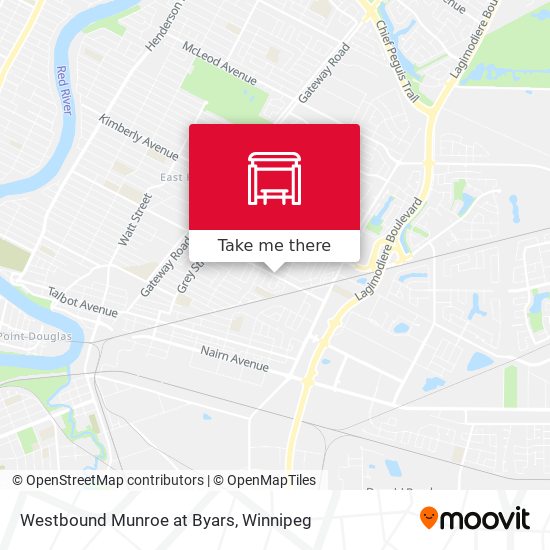 Westbound Munroe at Byars map