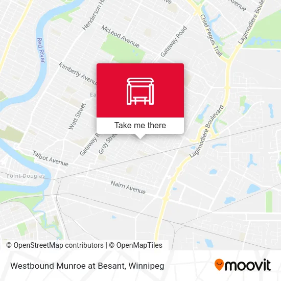 Westbound Munroe at Besant map