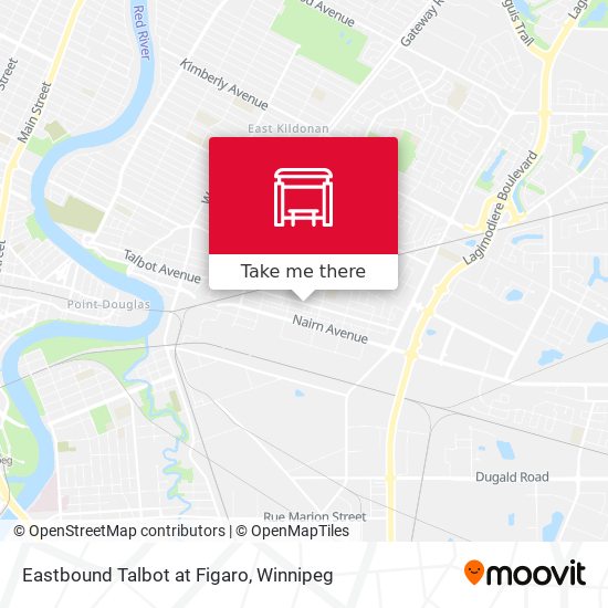 Eastbound Talbot at Figaro map