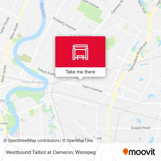 Westbound Talbot at Cameron map