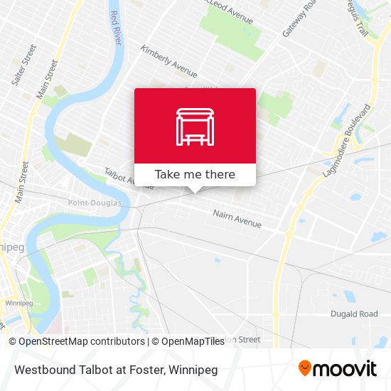 Westbound Talbot at Foster map