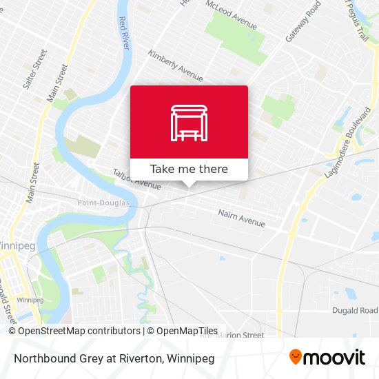 Northbound Grey at Riverton map