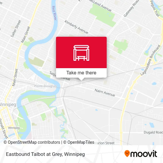 Eastbound Talbot at Grey map