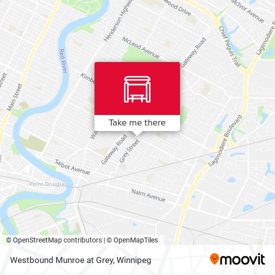 Westbound Munroe at Grey map