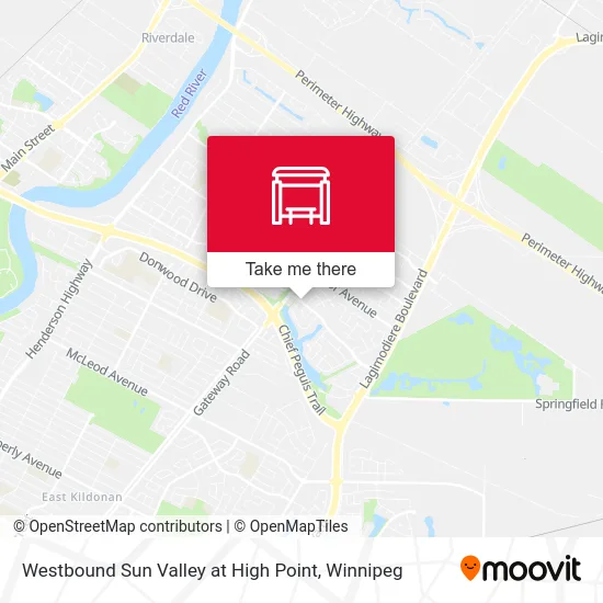 Westbound Sun Valley at High Point map