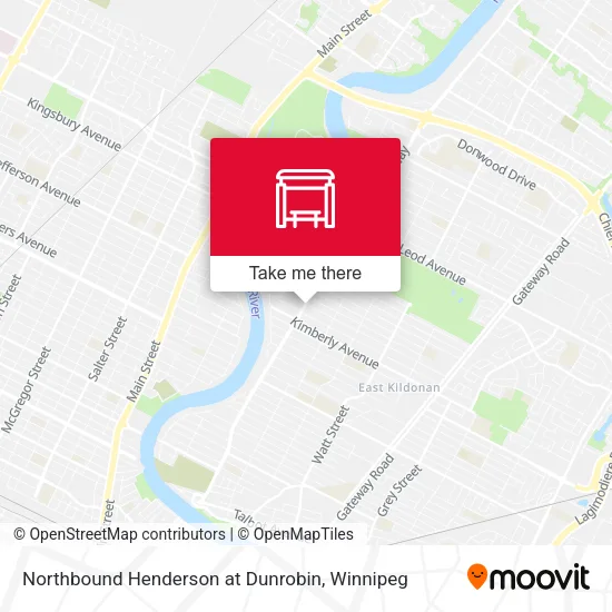 Northbound Henderson at Dunrobin map