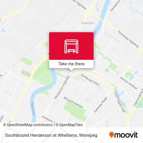 Southbound Henderson at Whellams map