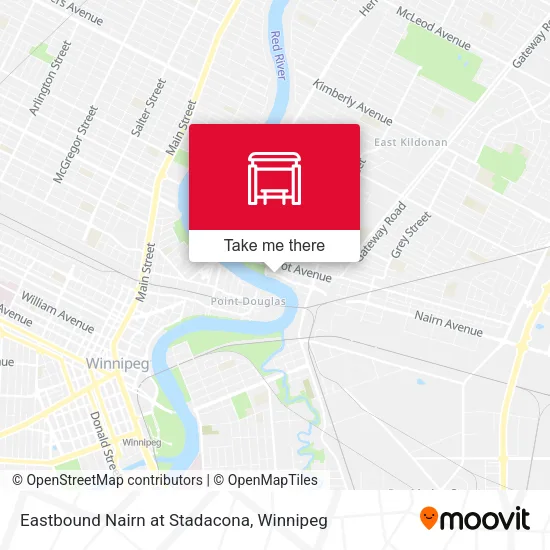 Eastbound Nairn at Stadacona map