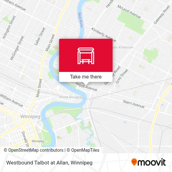 Westbound Talbot at Allan map