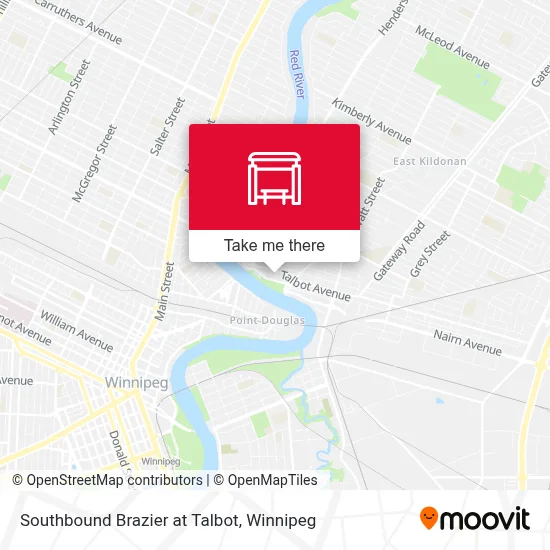 Southbound Brazier at Talbot map