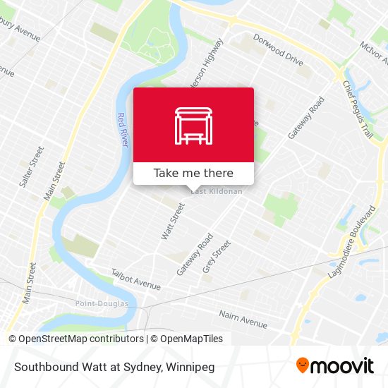 Southbound Watt at Sydney map