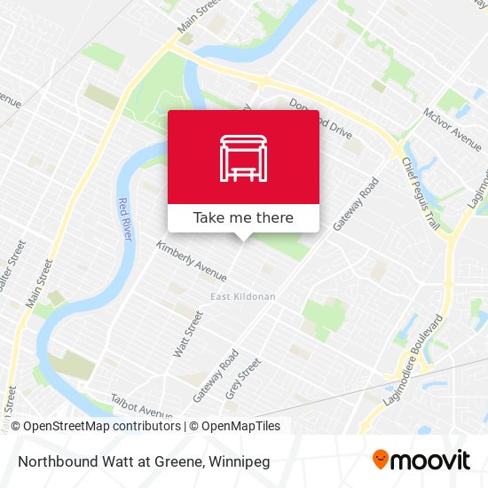 Northbound Watt at Greene map