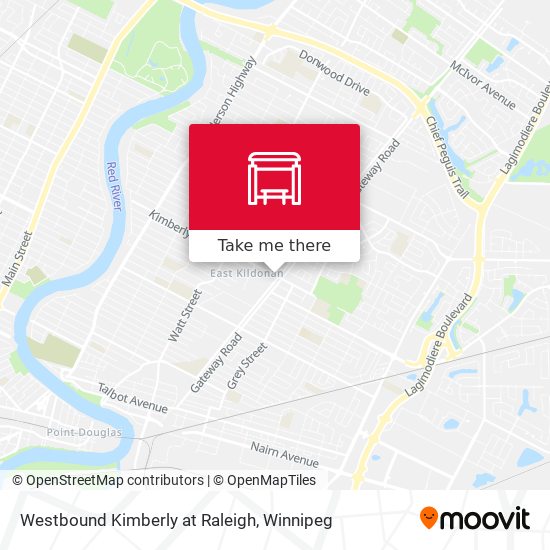 Westbound Kimberly at Raleigh map