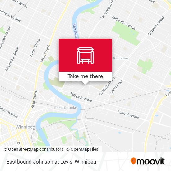 Eastbound Johnson at Levis map