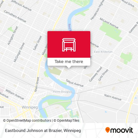 Eastbound Johnson at Brazier map