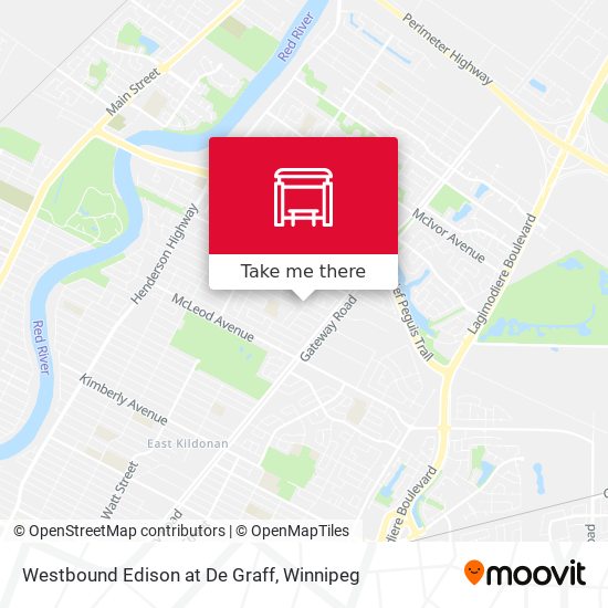 Westbound Edison at De Graff map