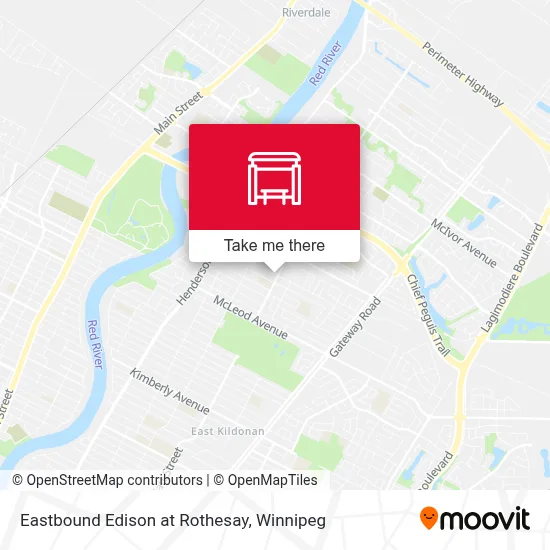 Eastbound Edison at Rothesay map