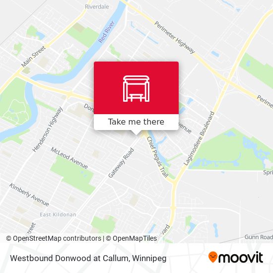 Westbound Donwood at Callum map