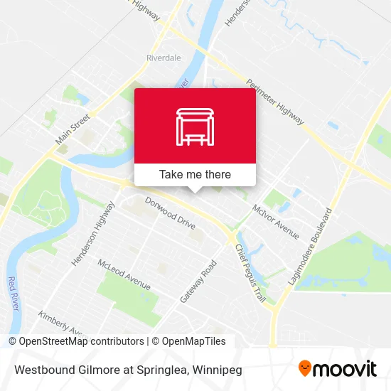 Westbound Gilmore at Springlea map