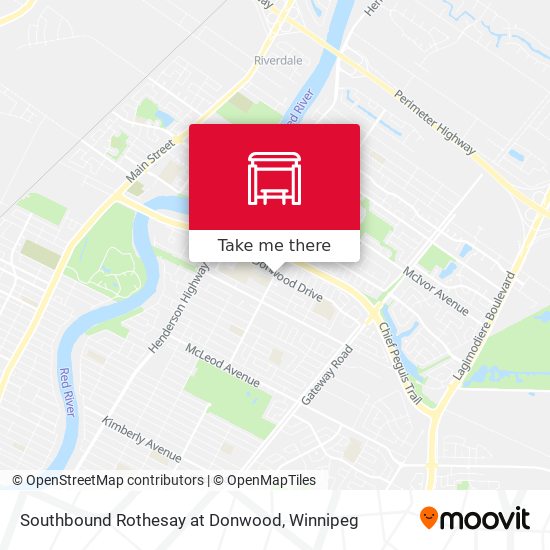 Southbound Rothesay at Donwood map