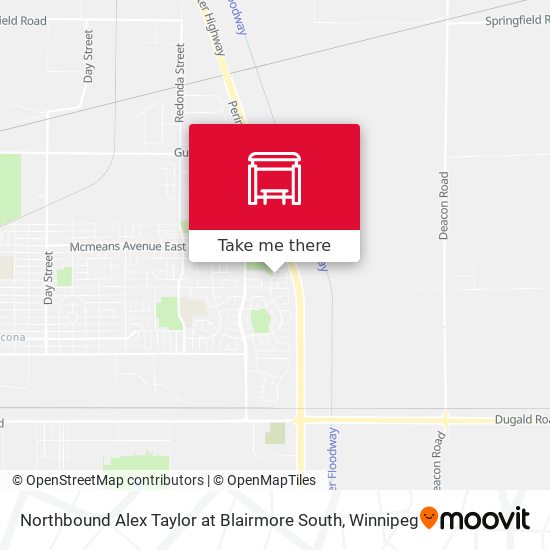 Northbound Alex Taylor at Blairmore South map