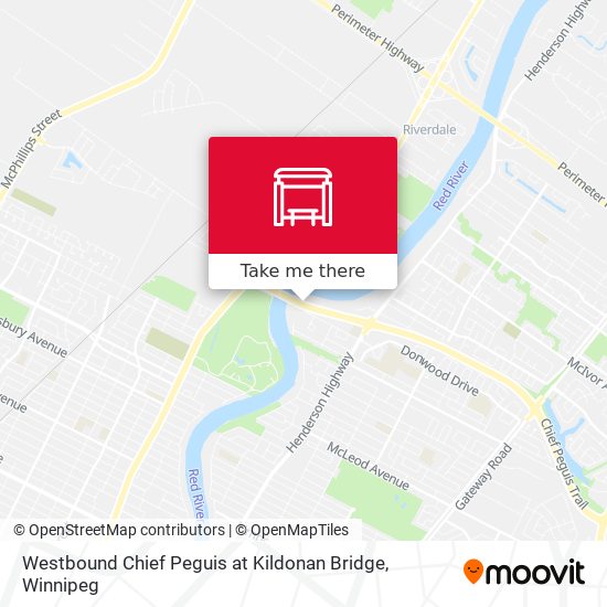 Westbound Chief Peguis at Kildonan Bridge plan