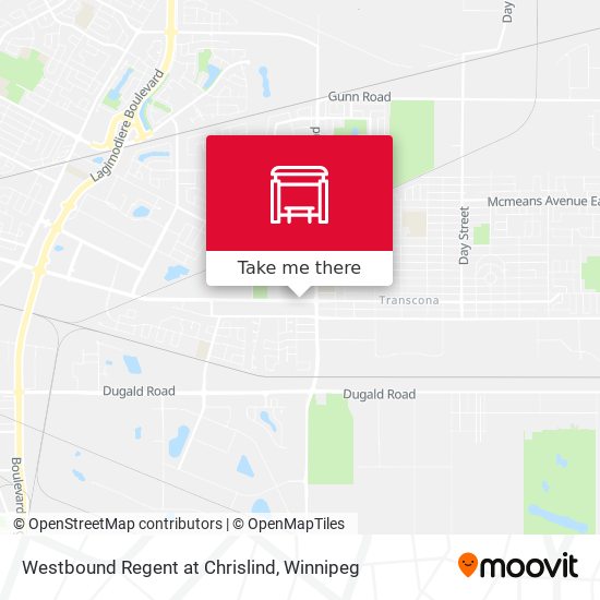 Westbound Regent at Chrislind map