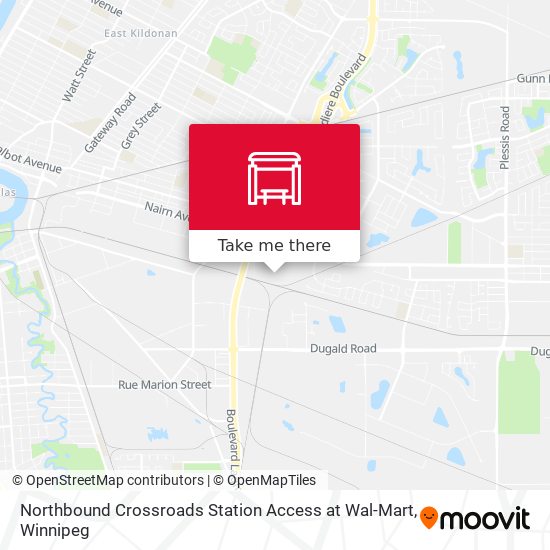 Northbound Crossroads Station Access at Wal-Mart plan