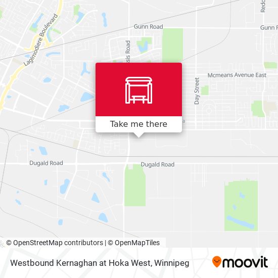 Westbound Kernaghan at Hoka West map