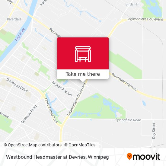 Westbound Headmaster at Devries map